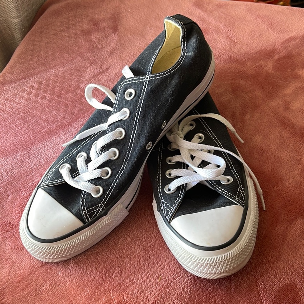 Black and white Converse